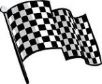 6 Pack Classic Style Checkered Flags