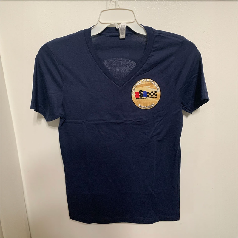 Ladies Navy V-Neck T-Shirt